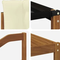vidaXL Conjunto de sofás de exterior con cojín 7 pcs Natural y crema Online