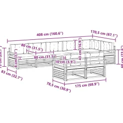 vidaXL Conjuntos De Muebles-Conjunto de sofás de exterior 8 pcs