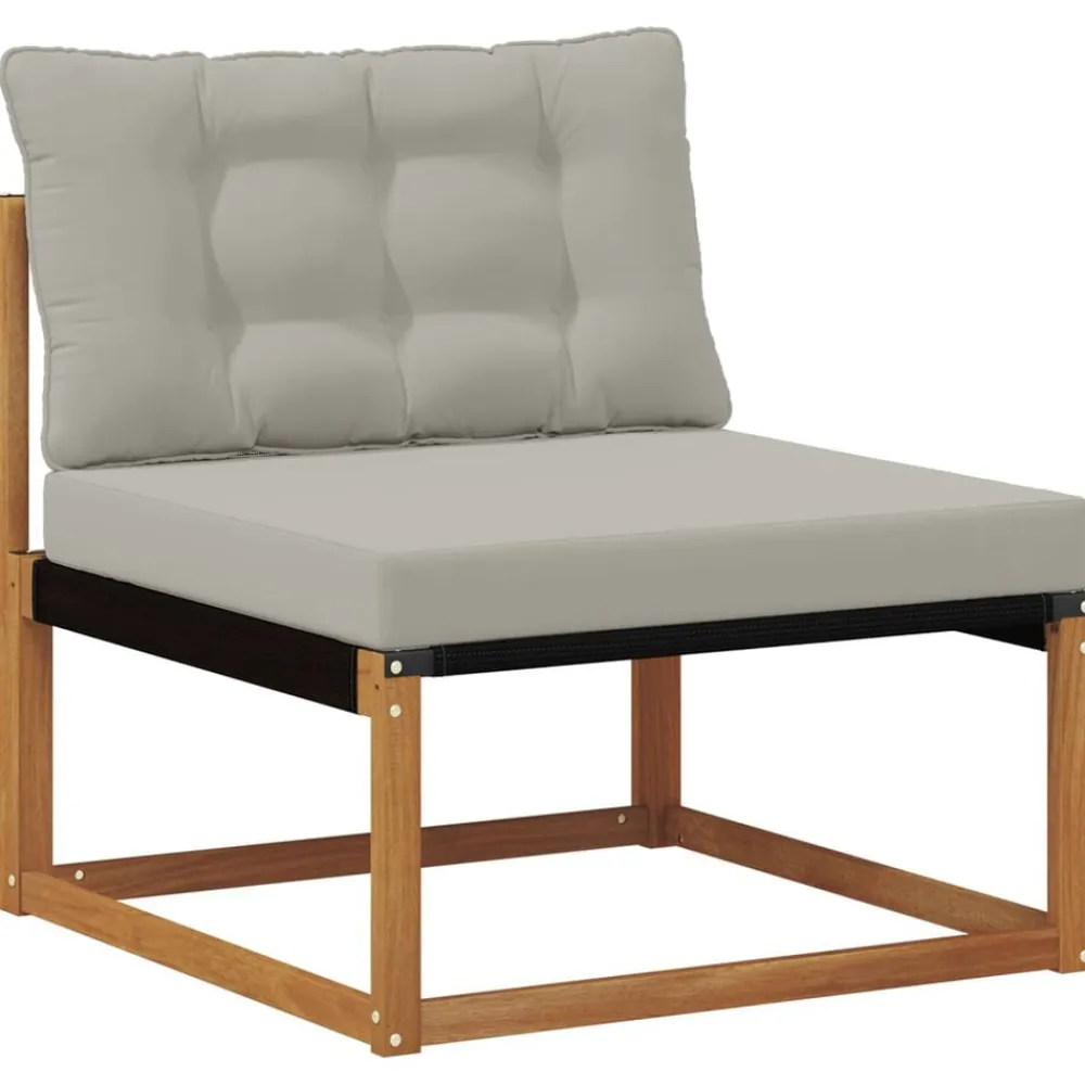 vidaXL Conjunto de sofás de exterior 8 pcs Gris Natural y Claro Gris claro y natural Online