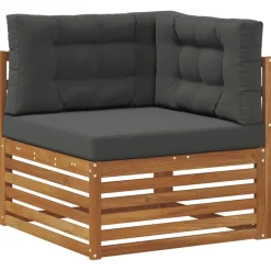 vidaXL Conjunto de sofás de exterior 9 pcs Natural y antracita Hot