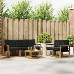 vidaXL Conjuntos De Muebles-Conjunto de sofás de exterior con cojín 6 pcs