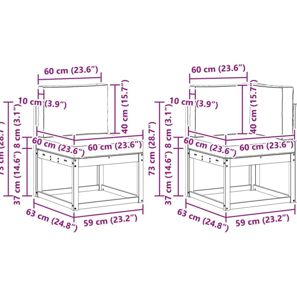 vidaXL Conjuntos De Muebles-Conjunto de sofás de exterior con cojín 9 pcs