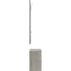vidaXL Productos Del Hogar-Conjunto de zapatero 3 en 1 madera contrachapada gris hormigón