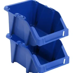 vidaXL Accesorios De Bricolaje-Contenedores almacenaje apilables 103x165x76 mm azul 250 uds