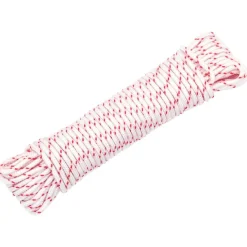 vidaXL Accesorios De Bricolaje-Cordón de arranque nailon blanco y rojo Ø3 mm 10 m