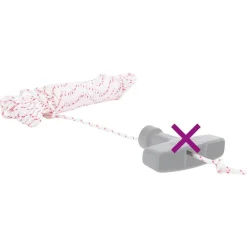 vidaXL Accesorios De Bricolaje-Cordón de arranque nailon blanco y rojo Ø3 mm 10 m