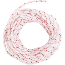 vidaXL Accesorios De Bricolaje-Cordón de arranque nailon blanco y rojo Ø3 mm 10 m