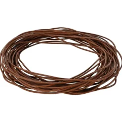 vidaXL Cordón de cuero Marrón Claro Ø1 mm x 5 m Cuero Marr&oacute;n claro Outlet