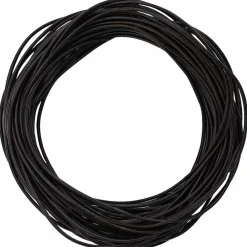 vidaXL Cordón de cuero Marrón Oscuro Ø1 mm x 5 m Cuero Marrón oscuro Discount