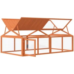 vidaXL Productos Para Mascotas-Corral de madera maciza pino marrón 200x112,5x74 cm