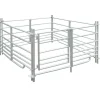 vidaXL Corral para ovejas de 4 paneles acero galvanizado 137x137x92 cm Sale