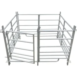 vidaXL Corral para ovejas de 4 paneles acero galvanizado 137x137x92 cm Sale