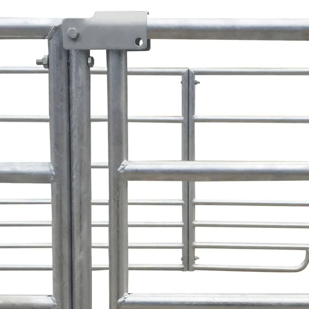 vidaXL Corral para ovejas de 4 paneles acero galvanizado 137x137x92 cm Sale