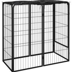 vidaXL Productos Para Mascotas-Corral para perros 6 paneles acero con recubrimiento en polvo