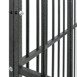 vidaXL Productos Para Mascotas-Corralito para perros con 4 paneles acero galvanizado negro
