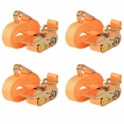 vidaXL Accesorios De Bricolaje-Correas de sujeción de trinquete 4 uds 0,4 T 6mx25mm