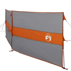 vidaXL Cortaviento de camping impermeable gris naranja 344x120 cm Gris y naranja New