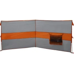 vidaXL Cortaviento de camping impermeable gris naranja 344x120 cm Gris y naranja New