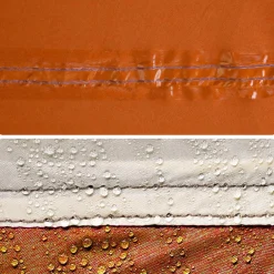 vidaXL Cortaviento de camping impermeable gris naranja 340x130 cm Gris y naranja New