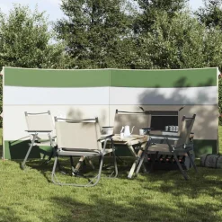 vidaXL Actividades Al Aire Libre-Cortaviento de camping impermeable 340x130 cm
