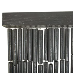 vidaXL Cortina de bambú para puerta contra insectos 90x200 cm Gris oscuro Outlet