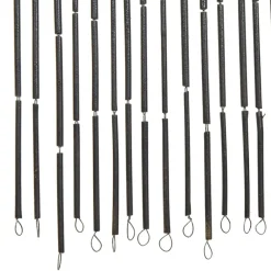 vidaXL Cortina de bambú para puerta contra insectos 90x200 cm Gris oscuro Outlet