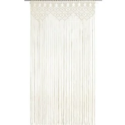 vidaXL Cortina de macramé algodón 140x240 cm Crema Best