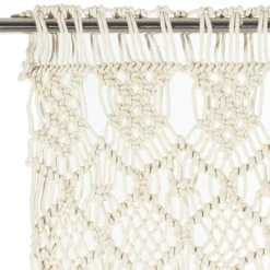 vidaXL Cortina de macramé algodón 140x240 cm Crema Best