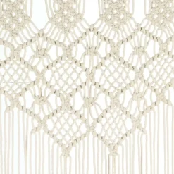 vidaXL Cortina de macramé algodón 140x240 cm Crema Best