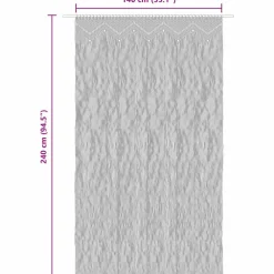 vidaXL Decoración-Cortina de macramé algodón 140x240 cm