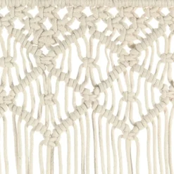vidaXL Cortina de macramé algodón 140x240 cm Crema Outlet
