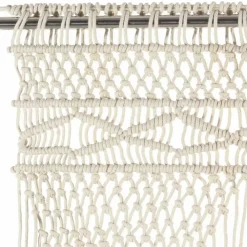 vidaXL Cortina de macramé algodón 140x240 cm Crema Outlet