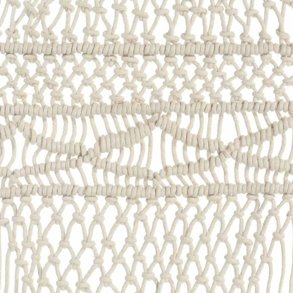 vidaXL Cortina de macramé algodón 140x240 cm Crema Outlet