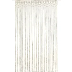 vidaXL Cortina de macramé algodón 140x240 cm Crema New