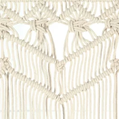 vidaXL Cortina de macramé algodón 140x240 cm Crema New