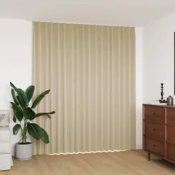 vidaXL Decoración-Cortina opaca con ganchos 290x245 cm