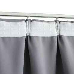 vidaXL Decoración-Cortina opaca con ganchos 290x245 cm