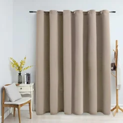 vidaXL Decoración-Cortina opaca con anillas de metal 290x245 cm
