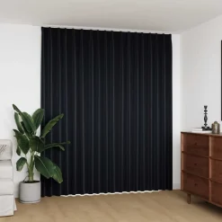 vidaXL Decoración-Cortina opaca con ganchos 290x245 cm