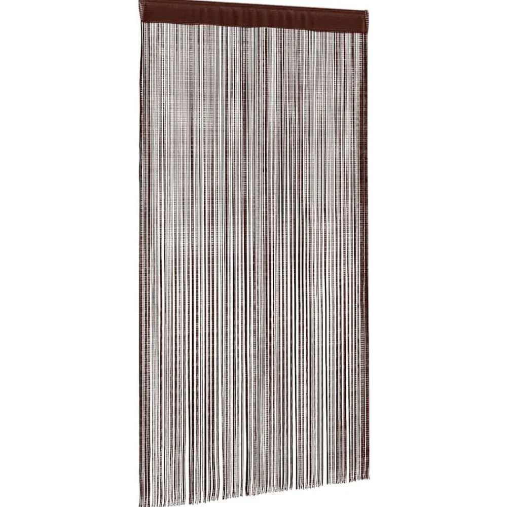 vidaXL Decoración-Cortinas de flecos 2 piezas 100x250 cm marrón