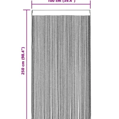 vidaXL Decoración-Cortinas de flecos 2 piezas 100x250 cm marrón