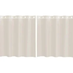 vidaXL Decoración-Cortinas de gasa con ojales 2 uds 140x140 cm