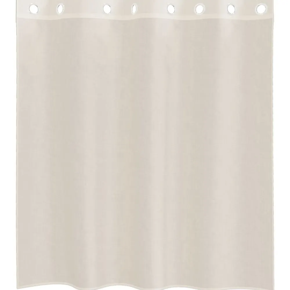 vidaXL Decoración-Cortinas de gasa con ojales 2 uds 140x140 cm