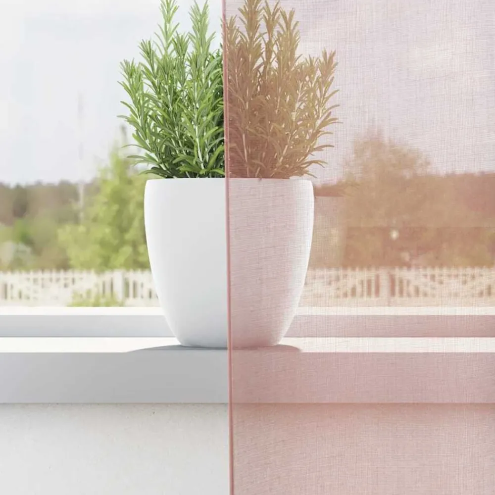 vidaXL Cortinas de gasa con ojales 2 uds 140x140 cm Rosa Best