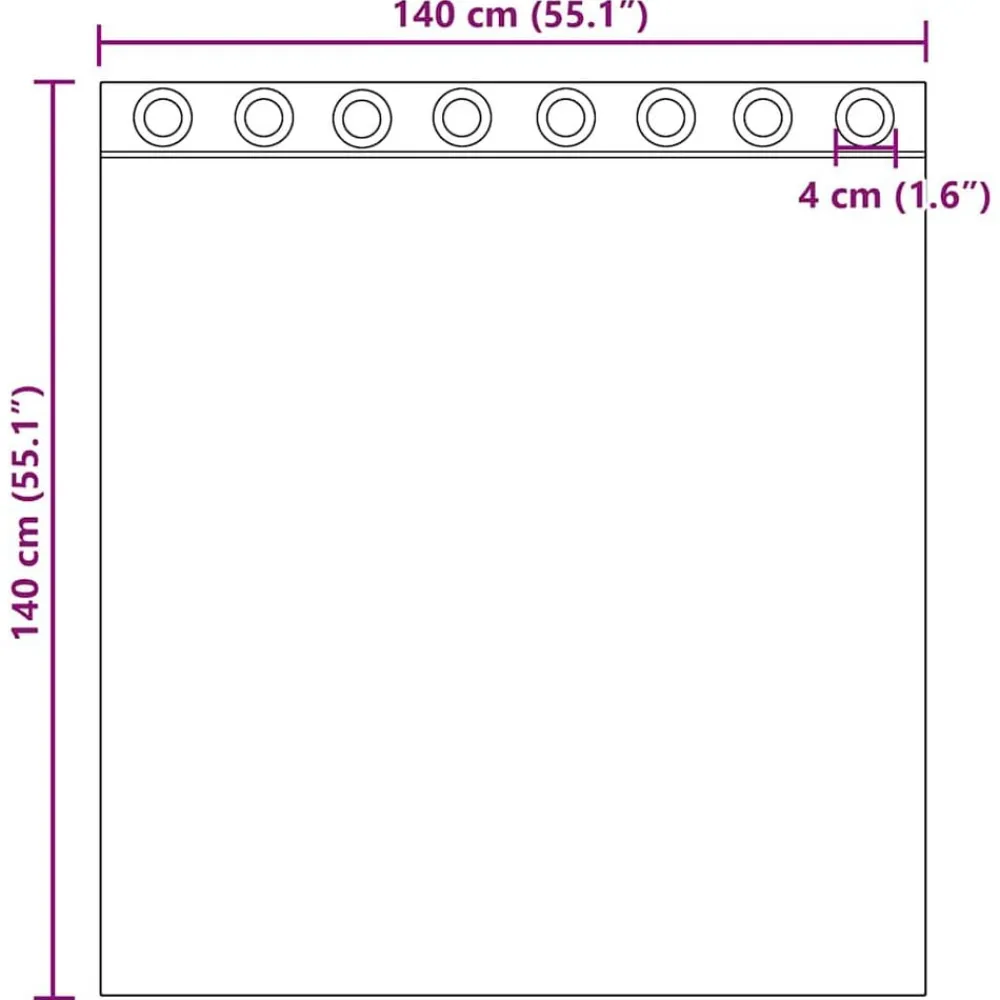 vidaXL Cortinas de gasa con ojales 2 uds 140x140 cm Rosa Best