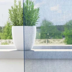 vidaXL Cortinas de gasa con ojales 2 uds Azul real Sale