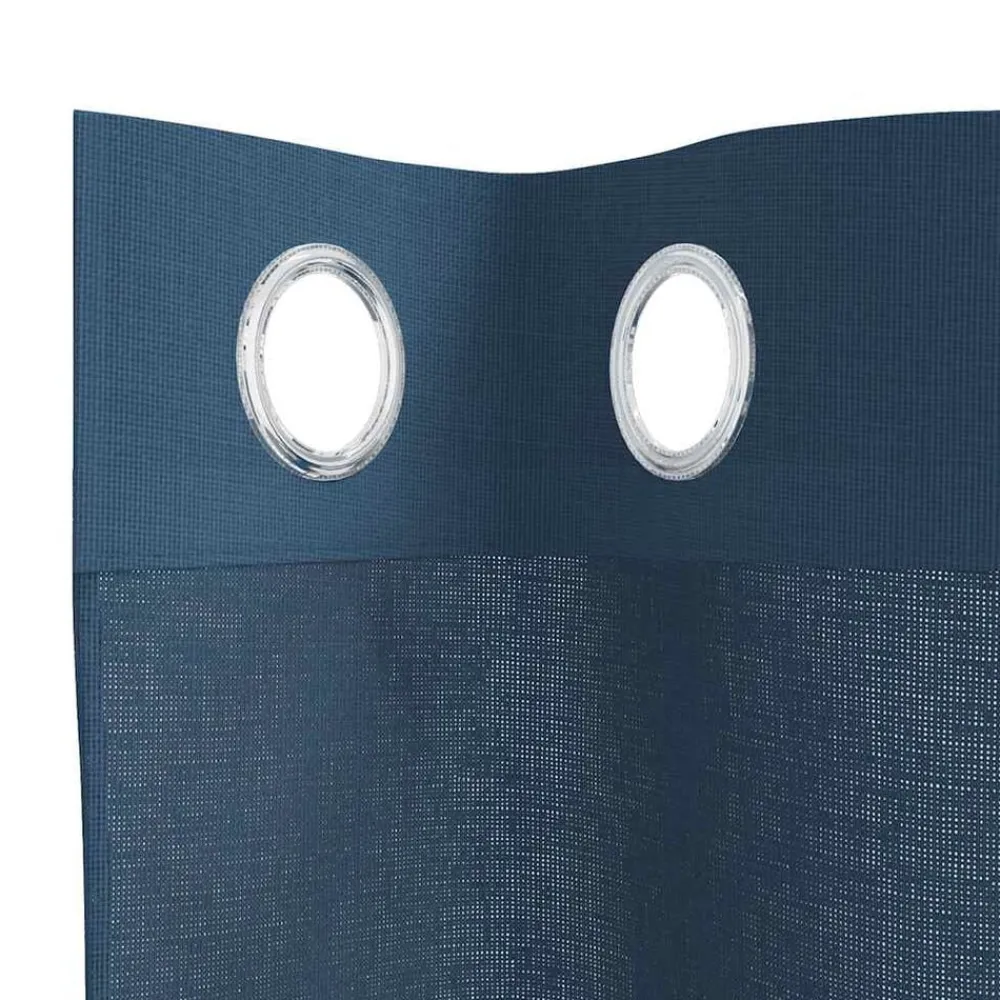 vidaXL Cortinas de gasa con ojales 2 uds Azul real Sale
