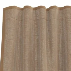 vidaXL Cortinas de gasa con trabillas 2 uds marrón claro 140x260 cm Marr&oacute;n claro