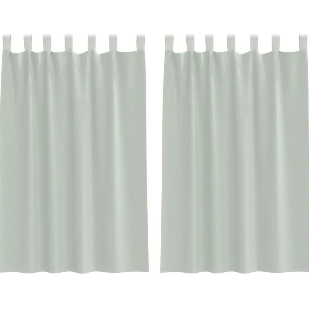 vidaXL Cortinas de gasa con trabillas 2 uds 140x175 cm Gris claro New