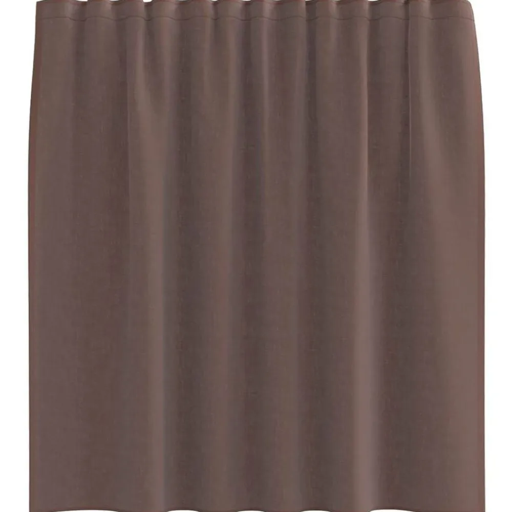 vidaXL Decoración-Cortinas de gasa con trabillas 2 uds. marrón